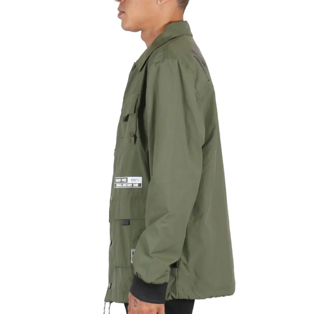 ANAS Men's premium crispy nylon long sleeve coach jacket